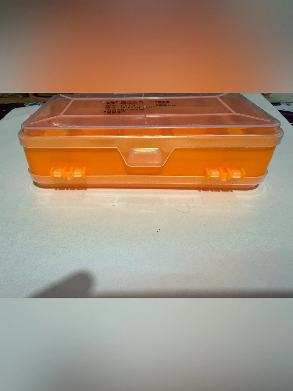 Orange Plastic Double Sided Storage Box